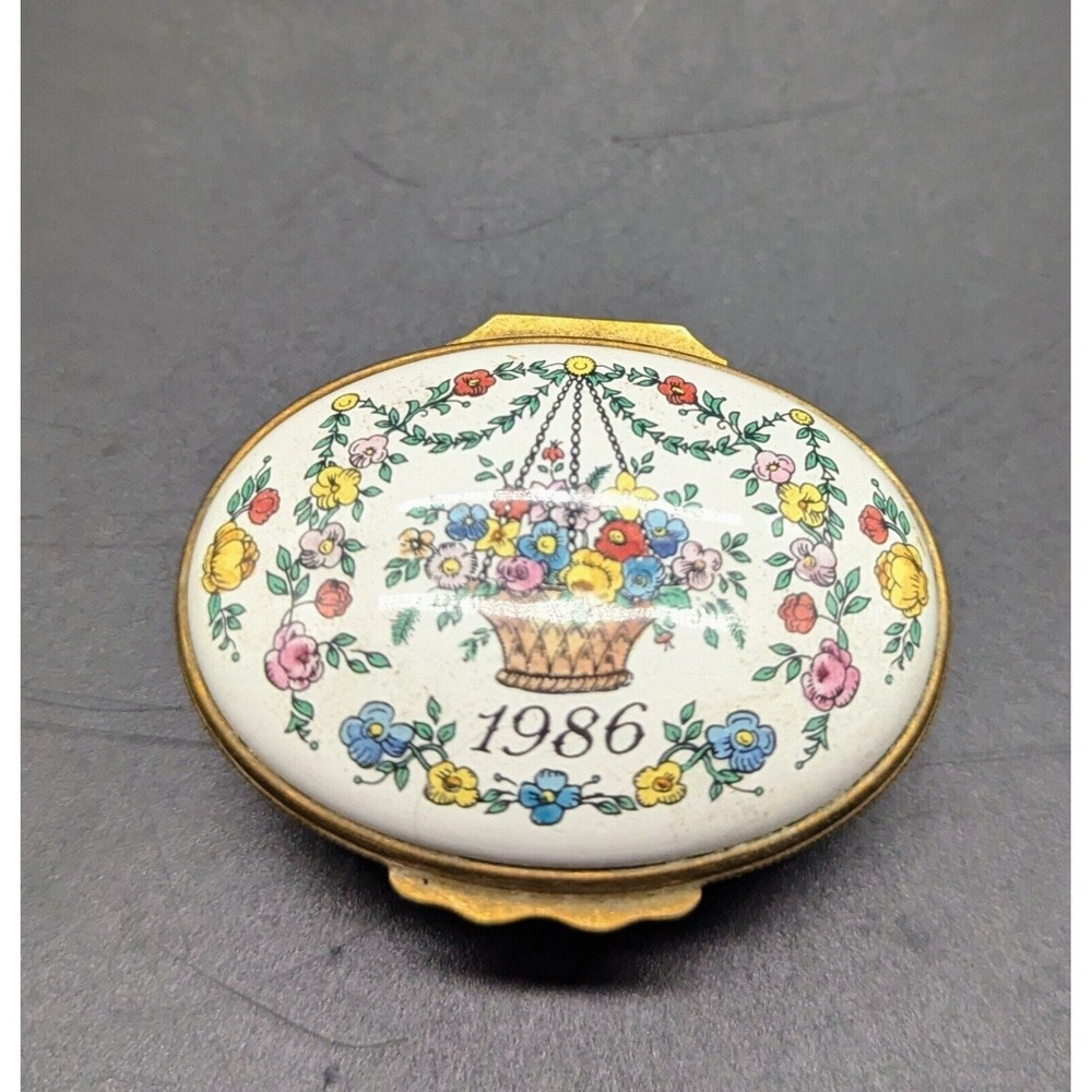 Halcyon Days English Enamels "Year to Remember 1986" Trinket Box